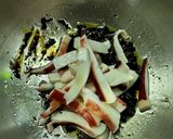 海苔の佃煮とボイルイカのパスタ作り方2写真