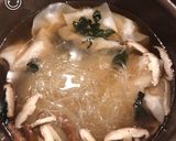 手作りワンタンと春雨の、中華スープ作り方6写真