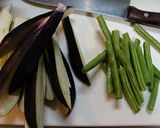 茄子といんげんのスタミナ炒め作り方1写真