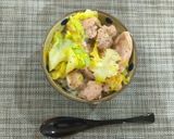 超簡単！鶏もも肉とキャベツのマヨ炒め丼作り方7写真