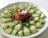 キュウリのサラダ　素敵な盛り付け作り方7写真