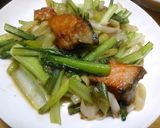鮭と小松菜の中華炒め作り方6写真