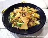 筍と春キャベツと挽肉のオイスター炒め作り方5写真