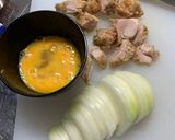 唐揚げの卵とじ親子丼作り方1写真