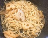 バター香るレンコンの和風醤油パスタ作り方5写真