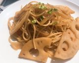バター香るレンコンの和風醤油パスタ作り方7写真