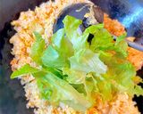 安い蟹缶でも旨!パラパラ☆蟹レタス炒飯ஐ作り方4写真