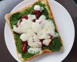 ほうれん草☆マルゲリータ風トースト作り方5写真