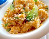 安い蟹缶でも旨!パラパラ☆蟹レタス炒飯ஐ作り方5写真