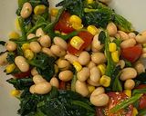 大豆・ほうれん草・コーン・カラフルサラダ作り方3写真