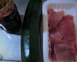 ズッキーニとマグロのオイスターソース炒め作り方1写真