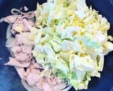 【簡単】春キャベツの塩レモン焼きそば作り方3写真