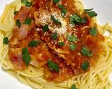 ベーコンのトマトソーススパゲティ作り方4写真