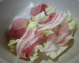 電子レンジでキャベツと豚バラの重ね蒸し作り方4写真