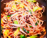 ダイエットに鯖の水煮缶でひじきの炒め蕎麦作り方7写真