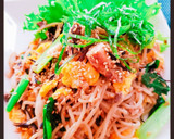 ダイエットに鯖の水煮缶でひじきの炒め蕎麦作り方8写真