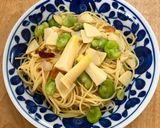 たけのこと空豆のペペロンチーノパスタ作り方10写真