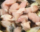 鶏肉とネギ＆キノコの雑穀雑炊作り方2写真