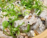 鶏肉とネギ＆キノコの雑穀雑炊作り方4写真