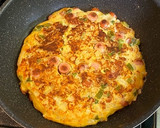 新玉ねぎとソーセージのお好み焼き作り方6写真