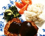 『豆腐とひき肉1対1』ふわふわハンバーグ作り方5写真