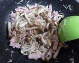 きのことベーコンのクリームソースパスタ♪作り方2写真