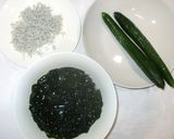 キュウリとワカメの酢の物♪簡単三杯酢で作り方1写真