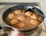 柔かな【煮込みハンバーグ（甘醤油）】和風作り方10写真