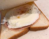 挟んで食べやすいハムエッグトーストサンド作り方11写真