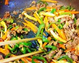 ステーキソースで肉野菜炒め♪作り方5写真