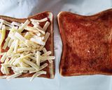 スモークタバスコとケチャのピザトースト作り方3写真