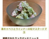 春キャベツとウインナーの粒マスタードマヨ作り方8写真