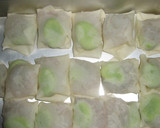 海老とそら豆、海老と菜の花の包み揚げ作り方8写真