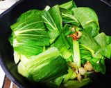 ベビーホタテとチンゲン菜の炒め作り方9写真