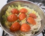簡単！白菜・豚バラ・トマトの蒸煮作り方6写真