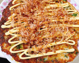長芋と豆苗のお好み焼き風♡作り方5写真