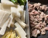 ☆豚肉と長芋、オクラのしょうが炒め☆作り方3写真