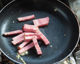 ふわふわ卵とベーコンと春菊のパスタ作り方6写真