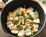 白菜と鶏むね肉の重ね蒸し作り方7写真