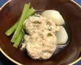 鶏のふわふわつみれと、カブの煮物。作り方7写真