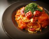 トマト好き必見！タコと大葉のトマトパスタ作り方7写真