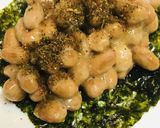 毎日の納豆●味つけ海苔ではさんで作り方2写真