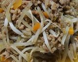 もやしとひき肉の甘辛炒め。お弁当、丼にも作り方5写真