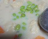 ★鶏団子のクリームシチュー 枝豆入り作り方6写真