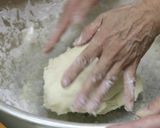 伝統野菜川俣菜のお焼き【醤油味ver】作り方1写真