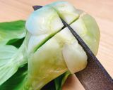 ごま油香る♪チンゲン菜のごま和え作り方1写真