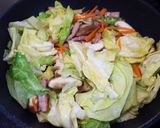 簡単！春キャベツのめんつゆバター炒め作り方3写真