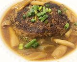 たっぷりキノコの和風煮込みハンバーグ作り方15写真