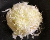目玉焼きと千切りキャベツでお好み焼き風作り方4写真