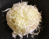 目玉焼きと千切りキャベツでお好み焼き風作り方4写真